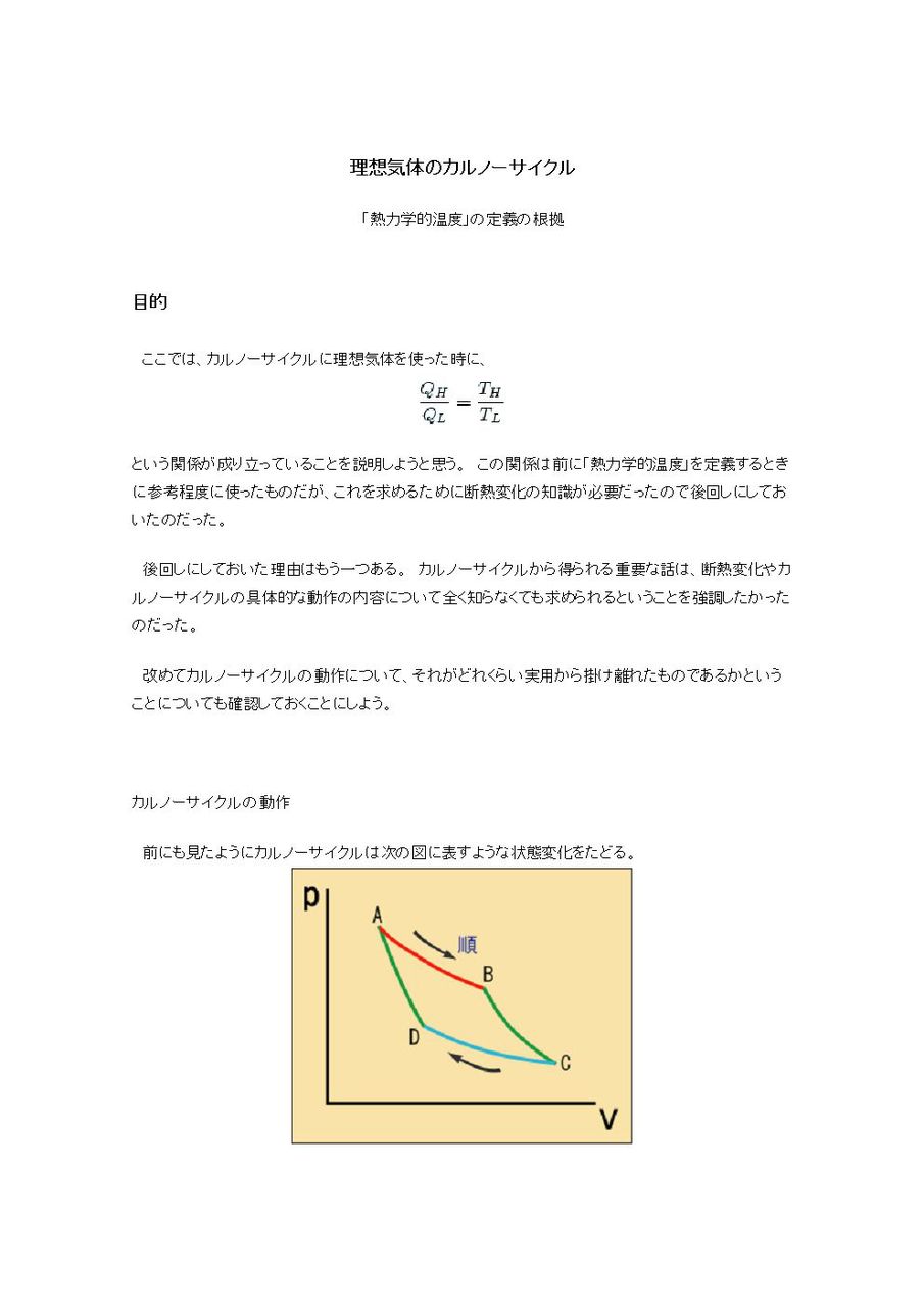 2 4理想気体のカルノーサイクル