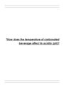 How does the temperature of carbonated beverage affect <strong>its</strong> acidity (pH)?